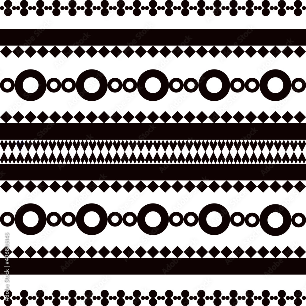 Geometric figures are put together to form a background pattern fabric pattern white black for book covers gifts.