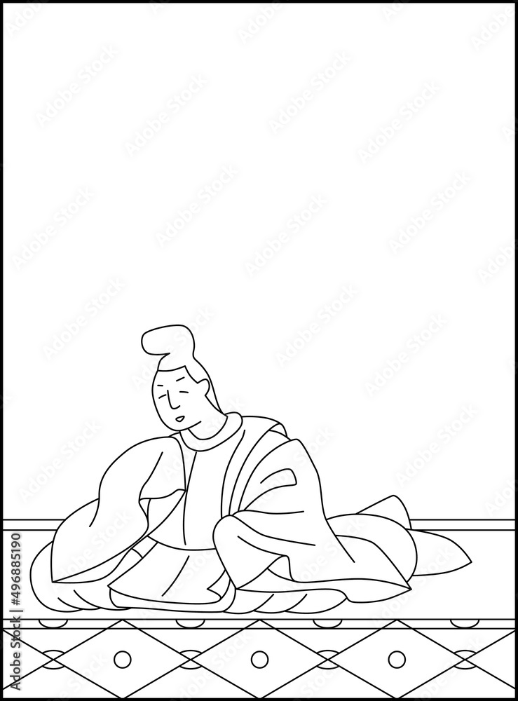線画百人一首 No.074
線画百人一首 No.074