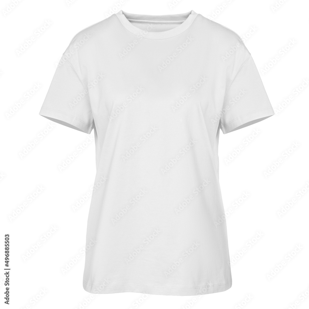 White female clear T-shirt isolated on white background White female clear T-shirt isolated on white background