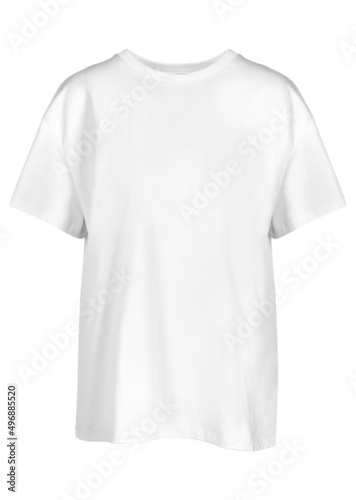 White clear T-shirt isolated on white background