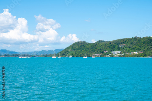 Landscape of Phuket sea beach on Thailand.