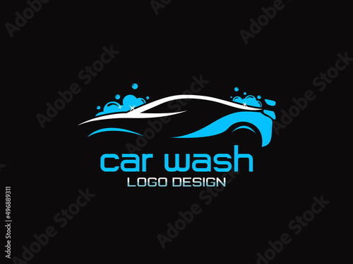 Car wash logo vector illustration, Automotive Cleaning logo template.