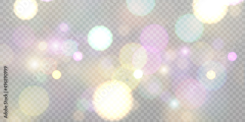 Light effect with lots of shiny highlights. background of abstract gold, blue and silver glittering lights. defocused