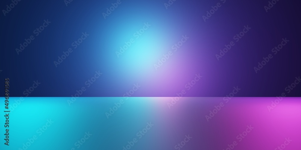 3d rendering of empty purple and blue abstract neon light background. Scene for advertising, technology, showcase, banner, cosmetic, fashion, business, metaverse. Sci-Fi Illustration. Product display 3d rendering of empty purple and blue abstract neon light background. Scene for advertising, technology, showcase, banner, cosmetic, fashion, business, metaverse. Sci-Fi Illustration. Product display