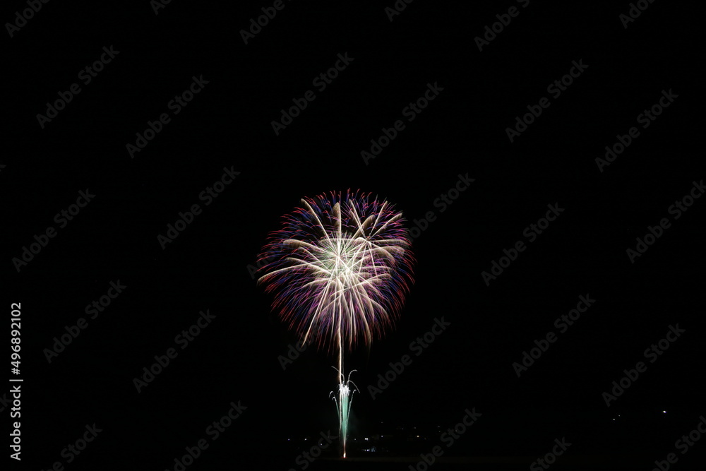 飯田の御柱の花火