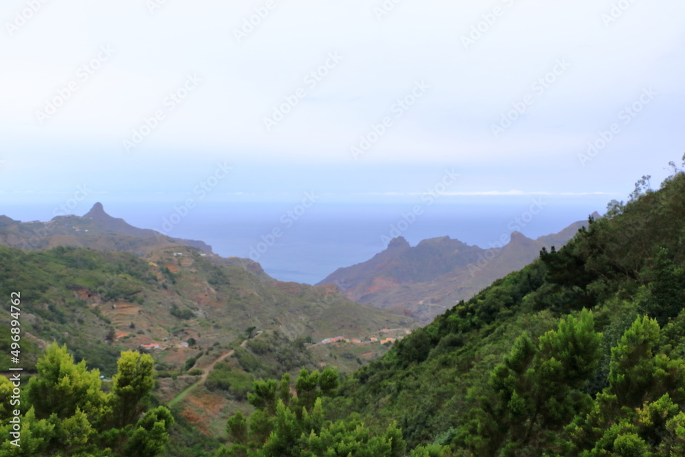 Tropical Mountains in Anaga Rural Park, Tenerife, Canary Islands Tropical Mountains in Anaga Rural Park, Tenerife, Canary Islands