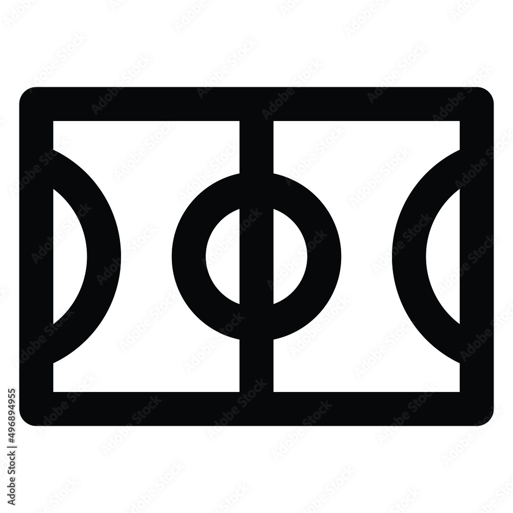 the field icon for basketball match or any sport