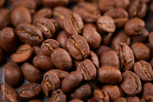 coffee beans on the wooden background