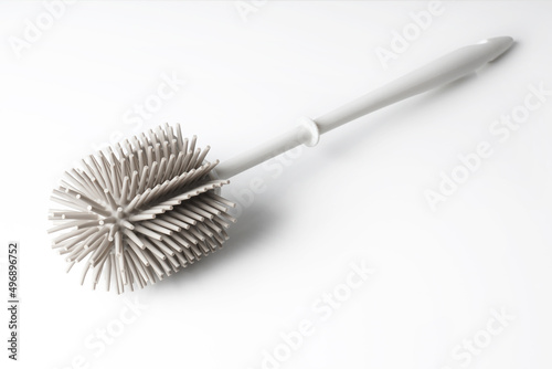 modern toilet brush with silicone bristles photo