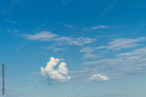 Beautiful white clouds against the blue sky