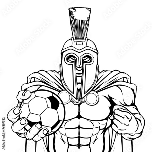 Photography Trojan Spartan Soccer Football Sports Mascot