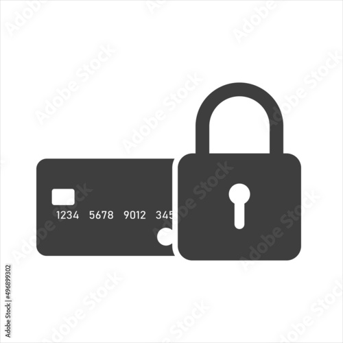 Credit card icon vector on a white background