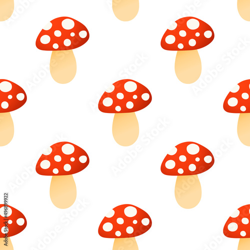 cartoon mushroom pattern