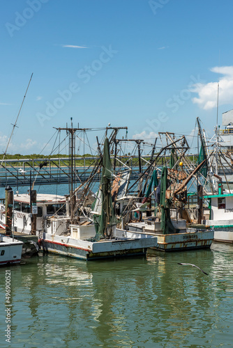 Shrimp boats in port