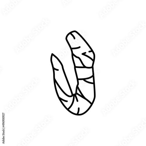 Beef tenderloin color line icon. Cutting meat.