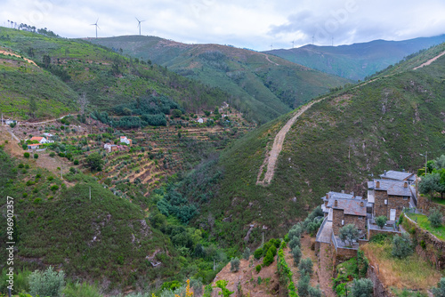 Landscape of Serra do Acor mountain range in Portugal photo