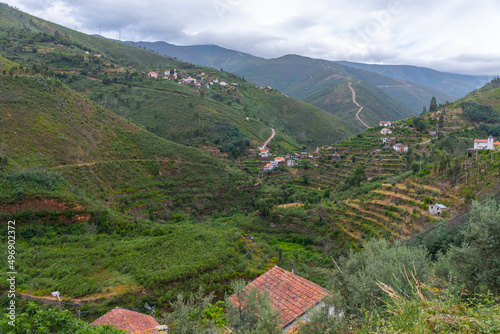 Landscape of Serra do Acor mountain range in Portugal photo