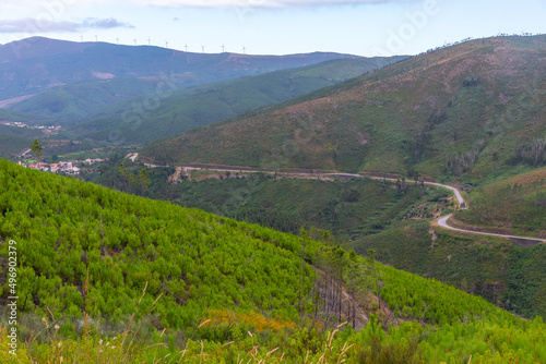 Landscape of Serra do Acor mountain range in Portugal photo