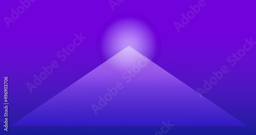 Triangles and circles abstract gradient in purple