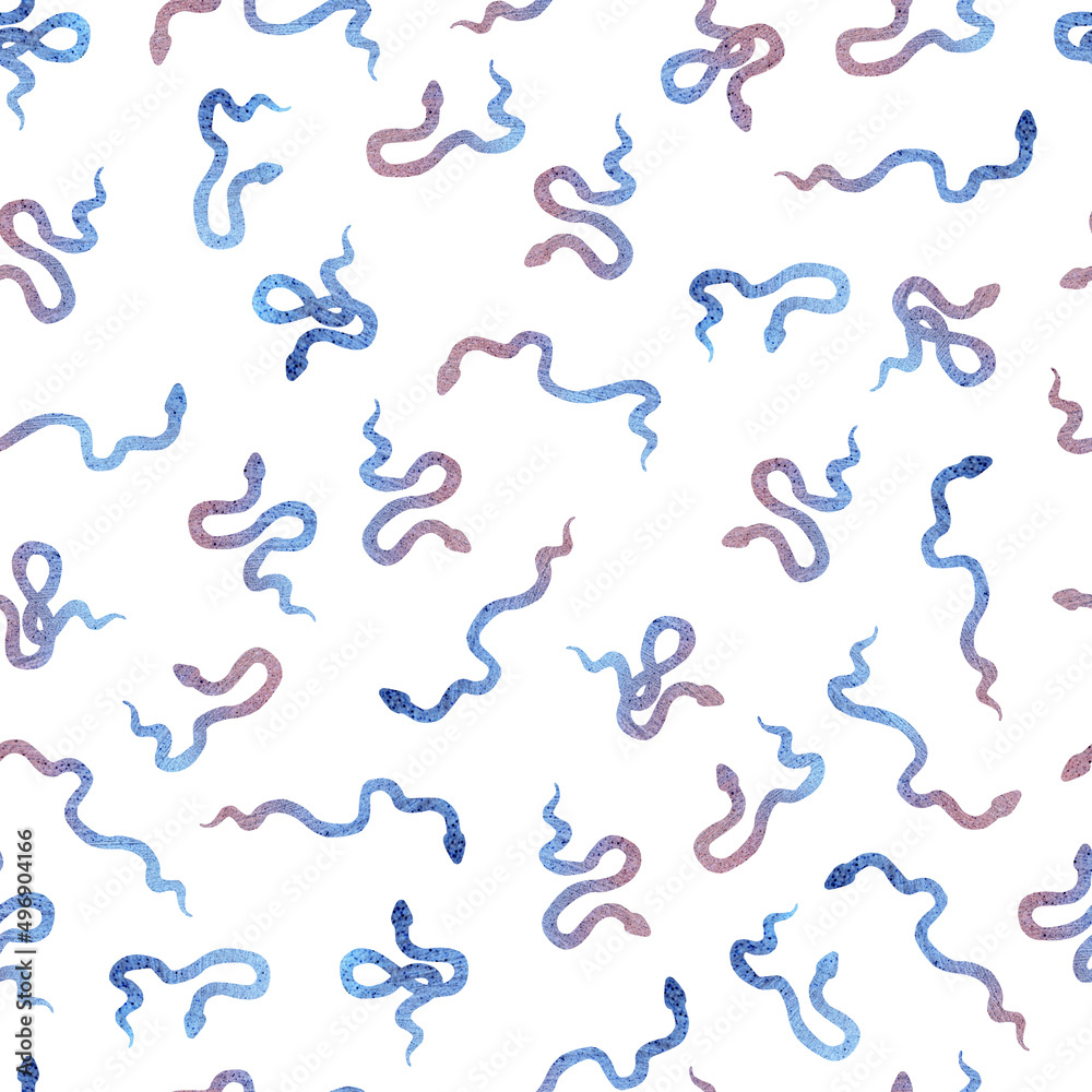 snakes bicolor gradient seamless pattern