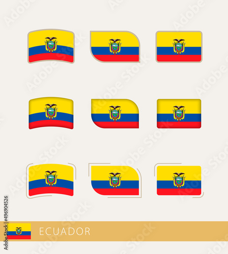 Free Download Vector flags of Ecuador, collection of Ecuador flags. - GFXLoad