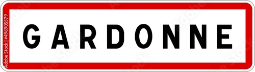 Panneau entrée ville agglomération Gardonne / Town entrance sign Gardonne photo