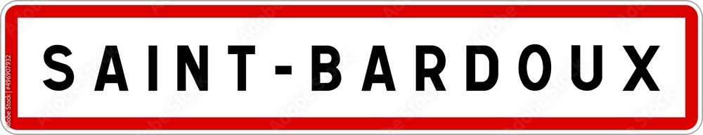 Panneau entrée ville agglomération Saint-Bardoux / Town entrance sign Saint-Bardoux Panneau entrée ville agglomération Saint-Bardoux / Town entrance sign Saint-Bardoux