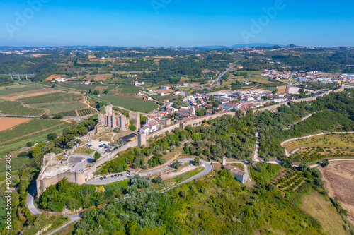 Panorama of Obidos town in Portugal