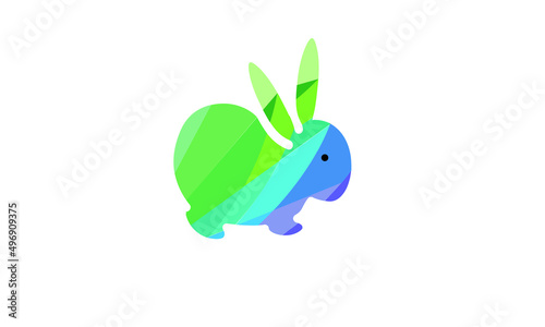 Rabbit Graphic Art icon design vector