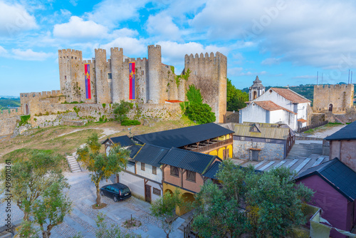 Fotografi View of Obidos castle in Portugal