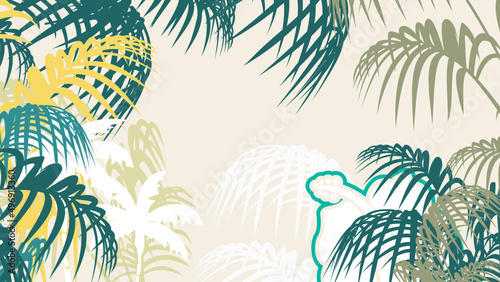 tropic hawaiian background illustration in vector format