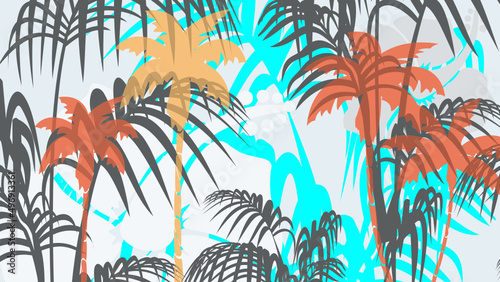 tropic hawaiian background illustration in vector format