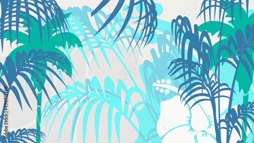 tropical hawaiian background illustration in vector format