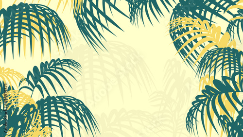 tropical hawaiian background illustration in vector format