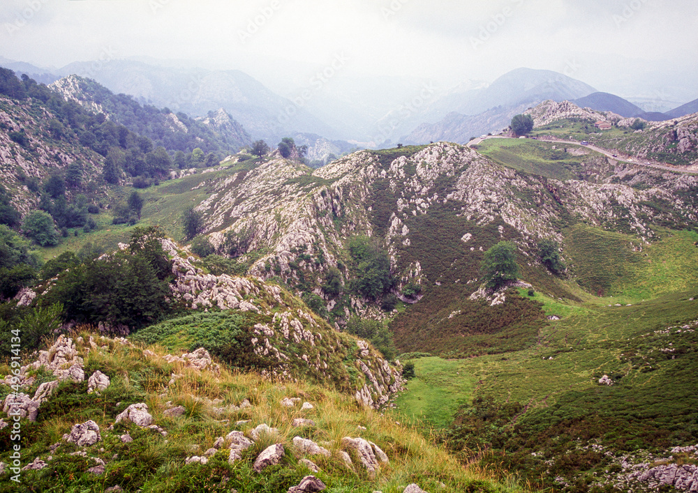 Mountain range at the Picos de Europa National Park, Asturias, Spain
