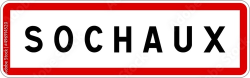 Panneau entrée ville agglomération Sochaux / Town entrance sign Sochaux