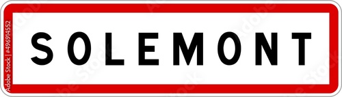 Panneau entrée ville agglomération Solemont / Town entrance sign Solemont