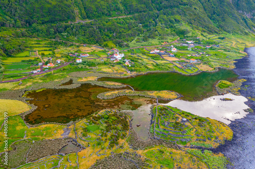 Faja dos Cubres marshes at Sao Jorge island in the Azores, Portugal
