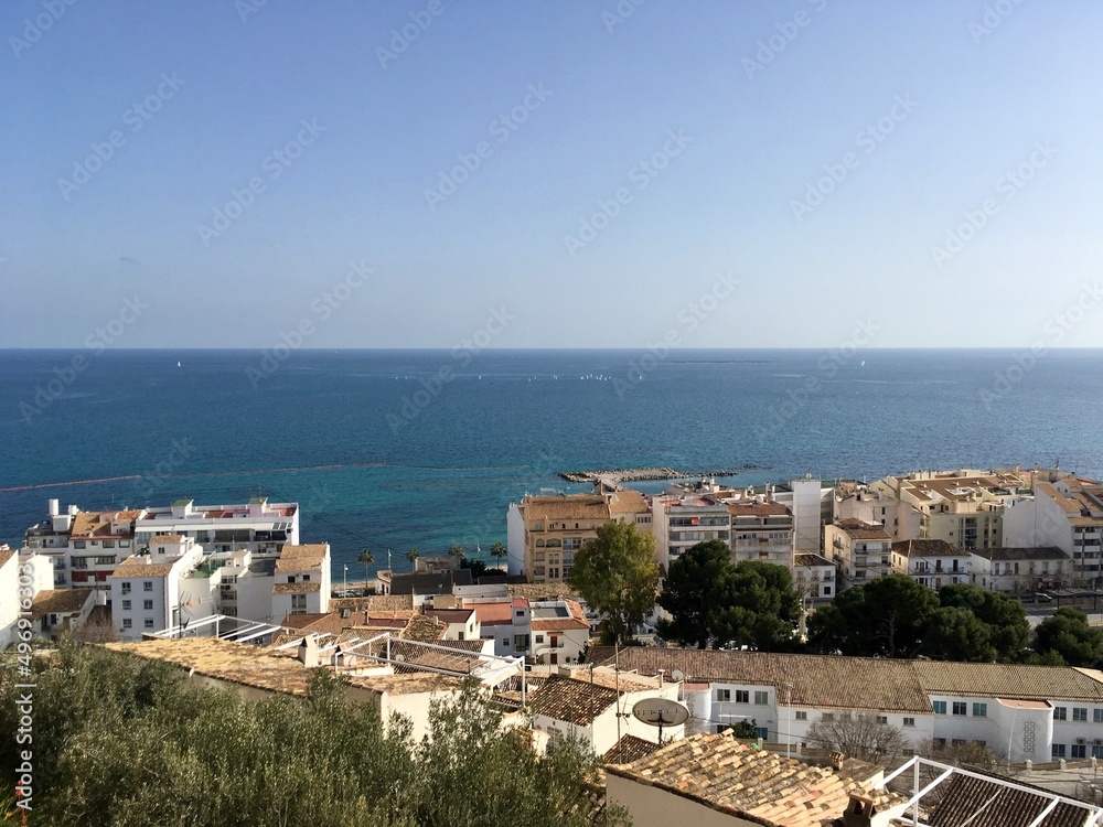 view of the city of altea in spain