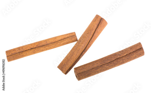 cinnamon sticks isolated on white background