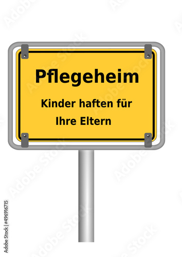 Schild Pflegeheim