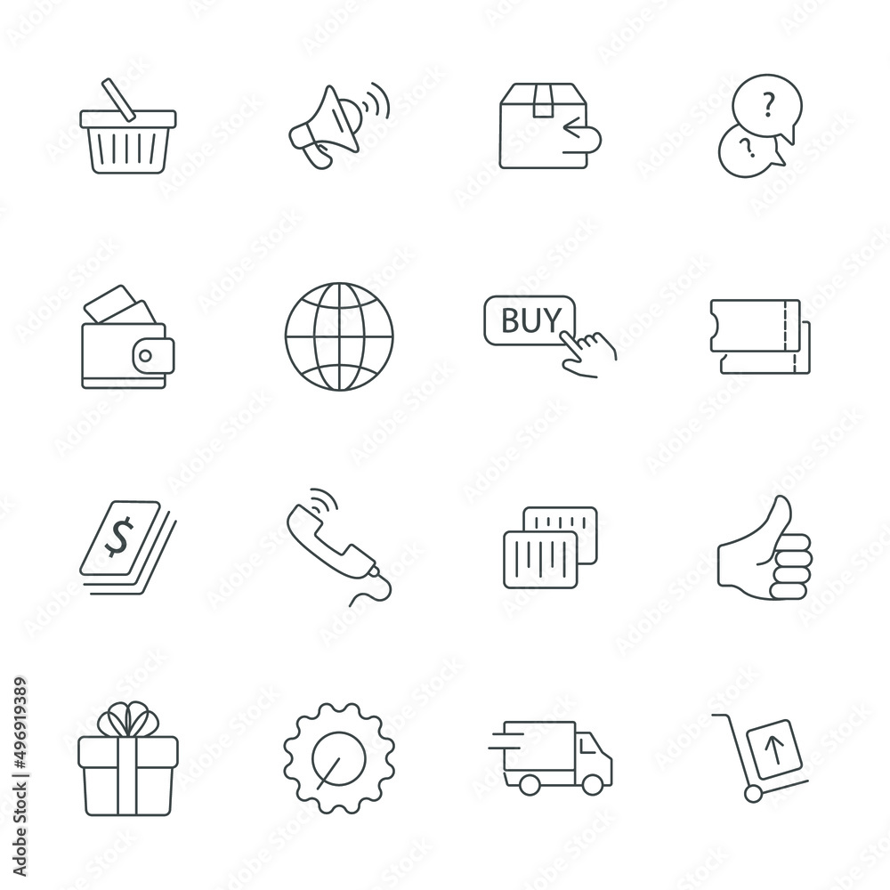 E-commerce, online shopping and delivery icons set . E-commerce, online shopping and delivery pack symbol vector elements for infographic web E-commerce, online shopping and delivery icons set . E-commerce, online shopping and delivery pack symbol vector elements for infographic web