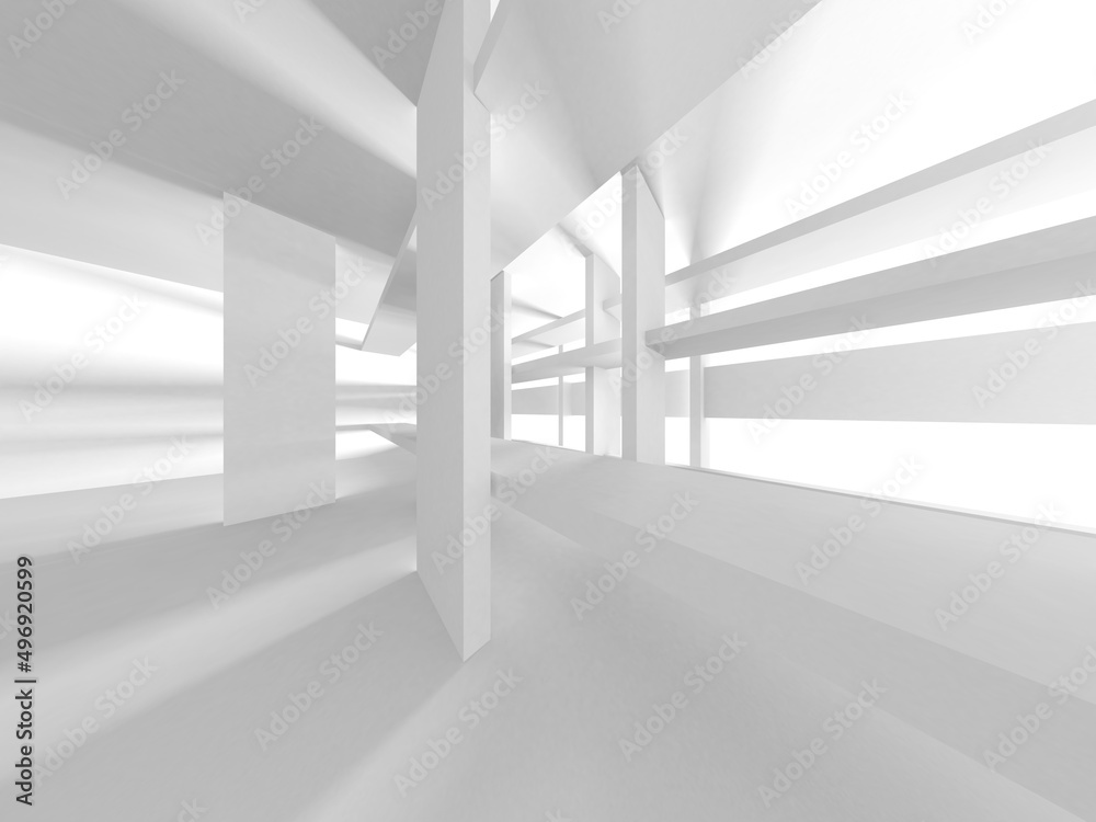 Obraz premium White Modern Background. Abstract Building Concept