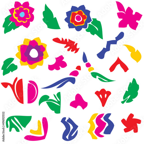 Colorful Organic Shapes for Pattern Design