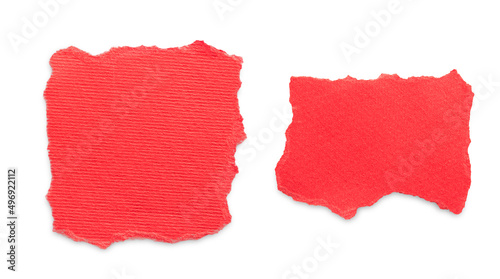 pieces of red cardboard for copy space