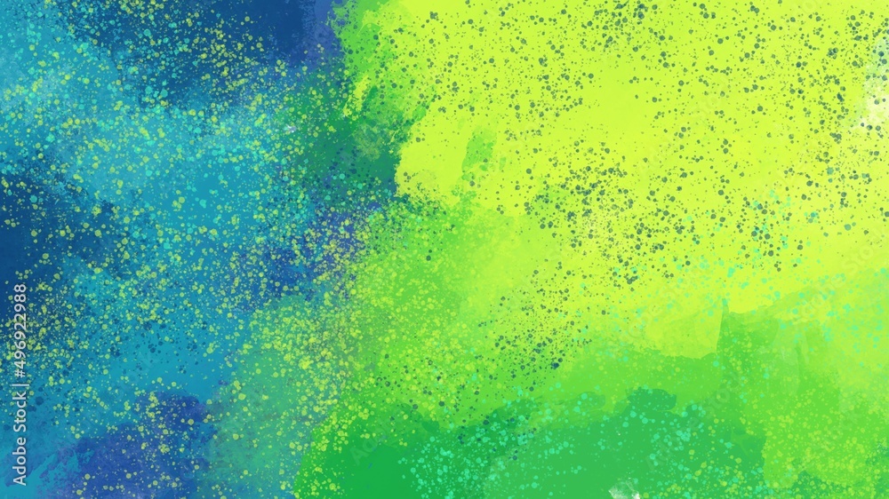 Fototapeta premium Abstract background blue and green texture image brush paint painting