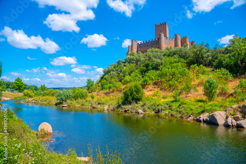 Castelo de Almourol on river Tajo in Portugal photo