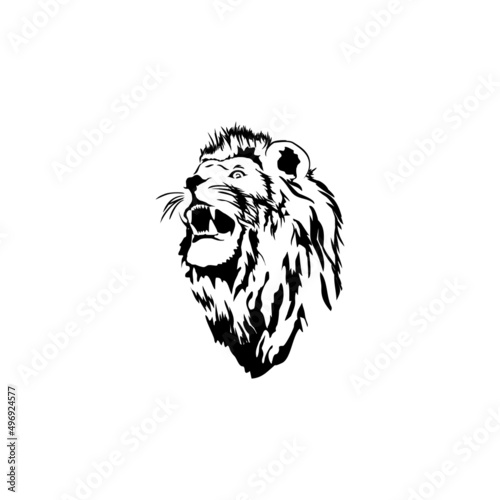 Fototapeta Naklejka Na Ścianę i Meble -  lion head vector logo art design