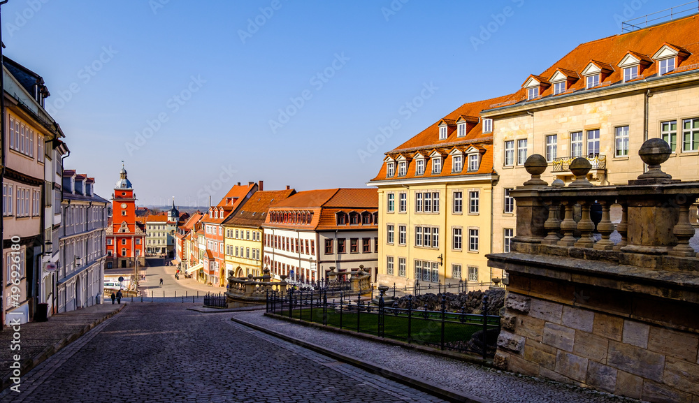 historic buildings at the old town of Gotha