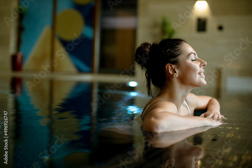 Young woman relaxing on the...
